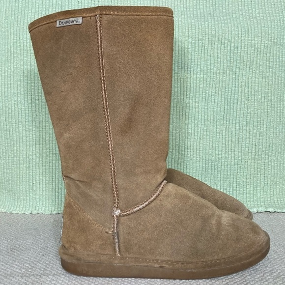 BearPaw Shoes - BEARPAW Womens Tan Eva Tall Suede/Wool/Sheepskin Warm Winter Boots SZ US 7
